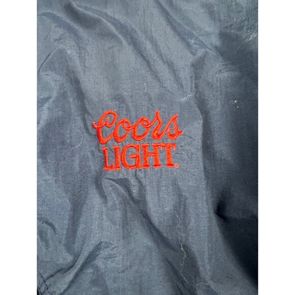 Vintage Coors Light Full Zip Windbreaker Jacket Size XL Swingster Blue - Picture 7 of 9